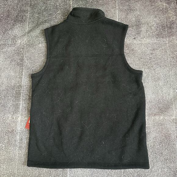 NWT Men's The North Face Black Heather Sweater Fleece Zip Up Vest Jacket Sz M - Picture 3 of 3